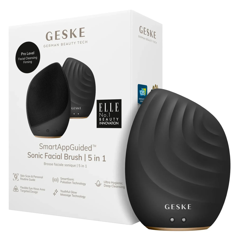 Электронная ультразвуковая щетка для лица GESKE Sonic Facial Brush 5в1 gray