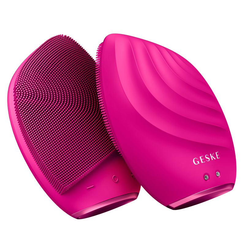 Электронная ультразвуковая щетка для лица GESKE Sonic Facial Brush 5в1 magenta