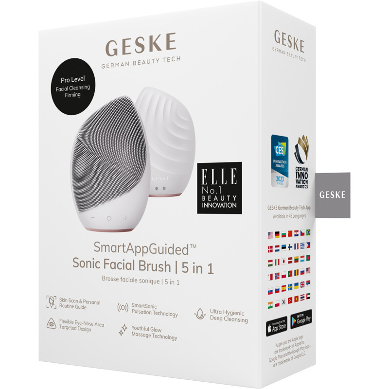 Электронная ультразвуковая щетка для лица GESKE Sonic Facial Brush 5в1 starlight