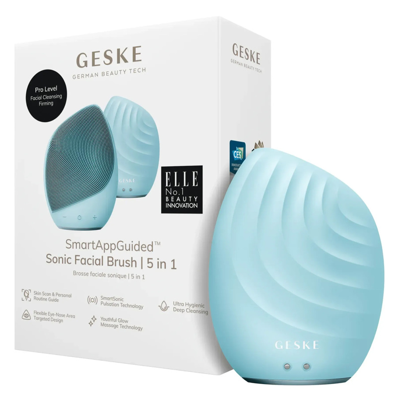Электронная ультразвуковая щетка для лица GESKE Sonic Facial Brush 5в1 turtoise