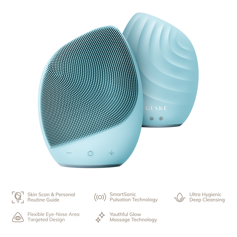 Электронная ультразвуковая щетка для лица GESKE Sonic Facial Brush 5в1 turtoise
