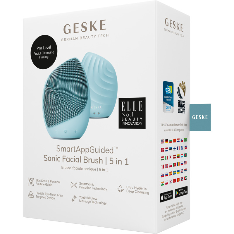 Электронная ультразвуковая щетка для лица GESKE Sonic Facial Brush 5в1 turtoise