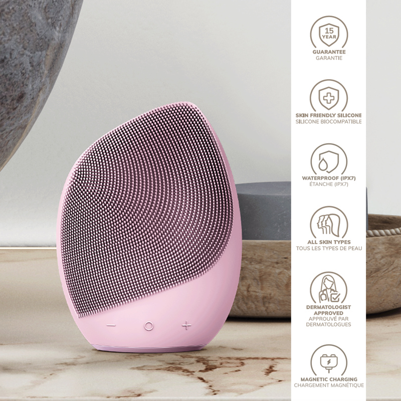 Электронная ультразвуковая щетка для лица GESKE Sonic Facial Brush 5в1 pink