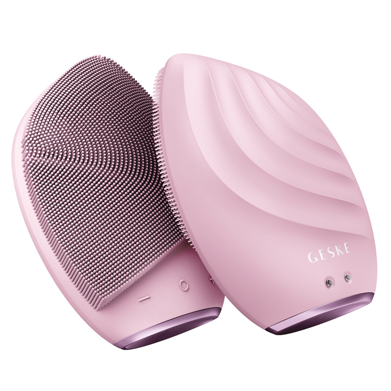 Электронная ультразвуковая щетка для лица GESKE Sonic Facial Brush 5в1 pink