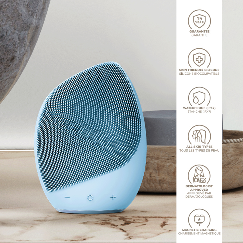Электронная ультразвуковая щетка для лица GESKE Sonic Facial Brush 5в1 aquamarine