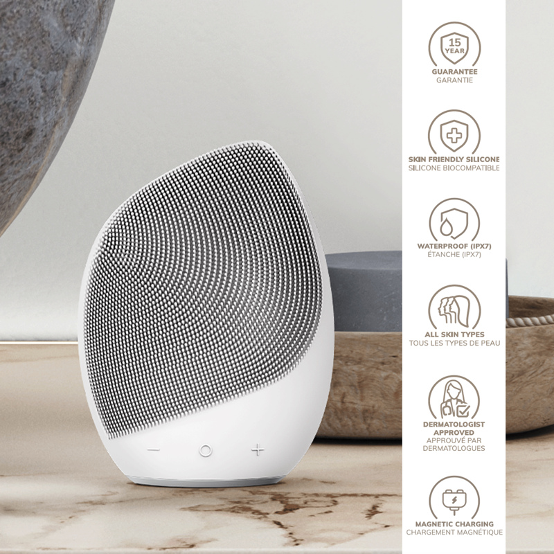Электронная ультразвуковая щетка для лица GESKE Sonic Facial Brush 5в1 white