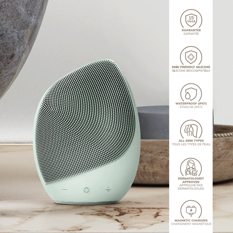 Электронная ультразвуковая щетка для лица GESKE Sonic Facial Brush 5в1 green