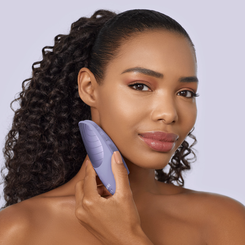 Электронная звуковая термо щетка для лица GESKE Sonic Thermo Facial Brush 6в1 purple