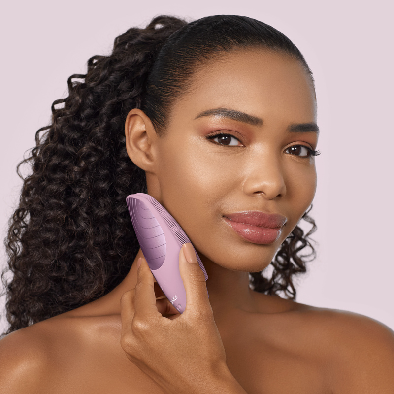 Электронная звуковая термо щетка для лица GESKE Sonic Thermo Facial Brush 6в1 pink