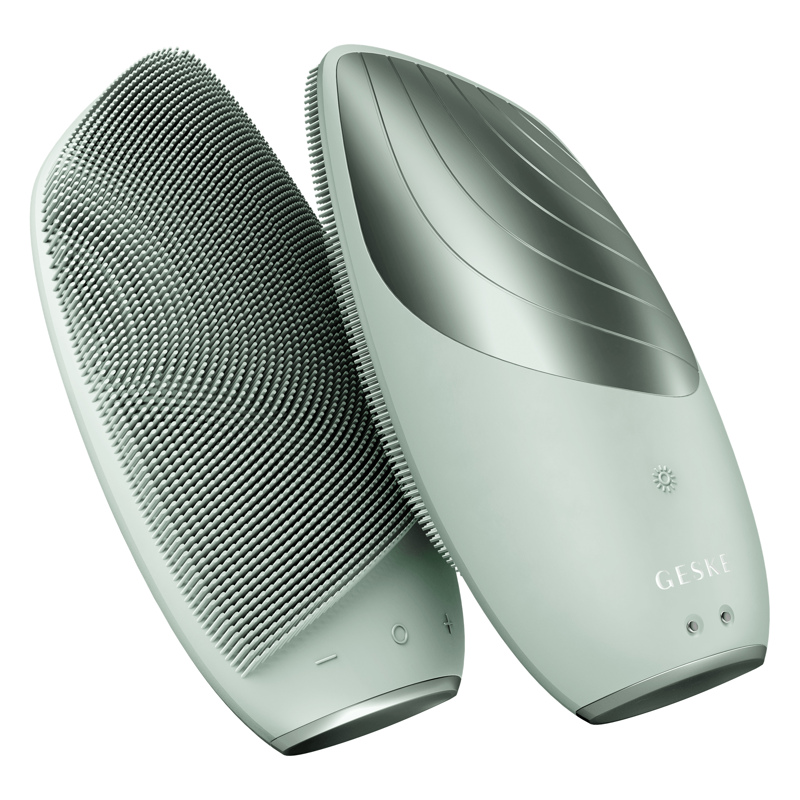Электронная звуковая термо щетка для лица GESKE Sonic Thermo Facial Brush 6в1 green
