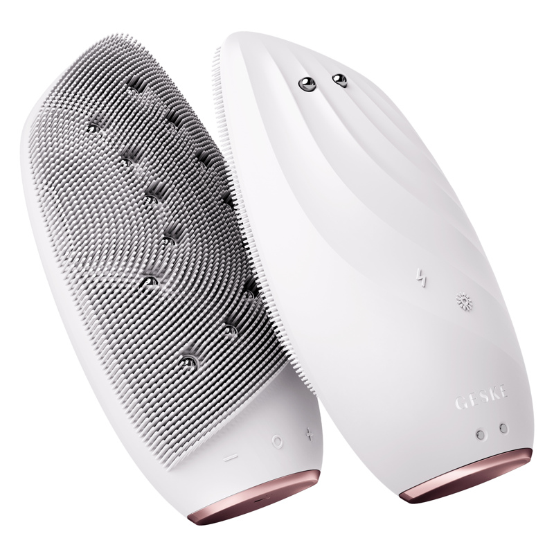 Очищувальна щітка для обличчя GESKE Sonic Thermo Facial Brush&Face-Lifter 8в1 starlight