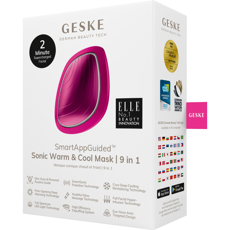 Ультразвуковая маска тепло и холод GESKE Sonic Warm&Cool Mask 9в1 magenta