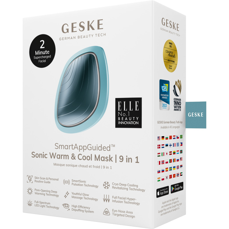 Ультразвуковая маска тепло и холод GESKE Sonic Warm&Cool Mask 9в1 turquoise