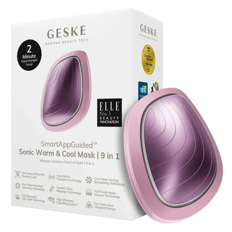 Ультразвуковая маска тепло и холод GESKE Sonic Warm&Cool Mask 9в1 pink