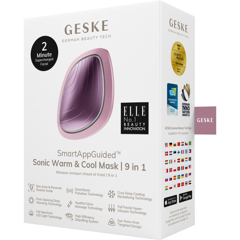 Ультразвуковая маска тепло и холод GESKE Sonic Warm&Cool Mask 9в1 pink
