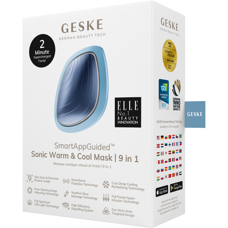 Ультразвуковая маска тепло и холод GESKE Sonic Warm&Cool Mask 9в1 aquamarine