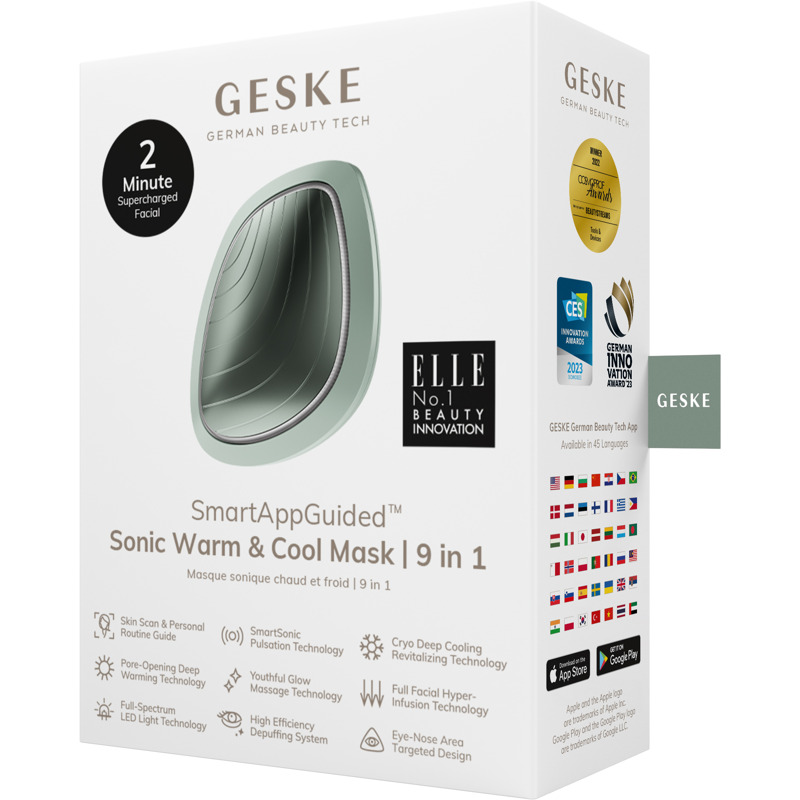 Ультразвуковая маска тепло и холод GESKE Sonic Warm&Cool Mask 9в1 green