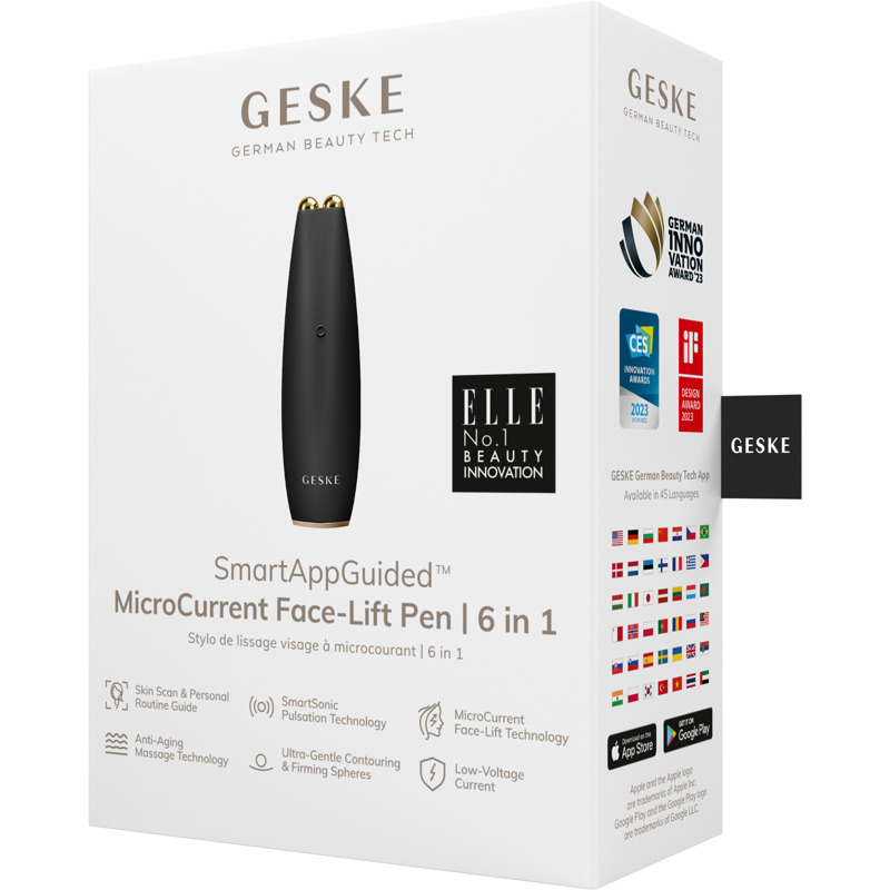 Микротоковая ручка для подтяжки лица GESKE MicroCurrent Face-Lift Pen 6в1 gray