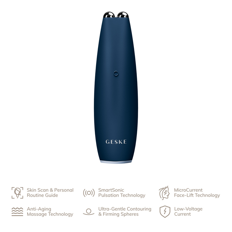 Микротоковая ручка для подтяжки лица GESKE MicroCurrent Face-Lift Pen 6в1 midnight