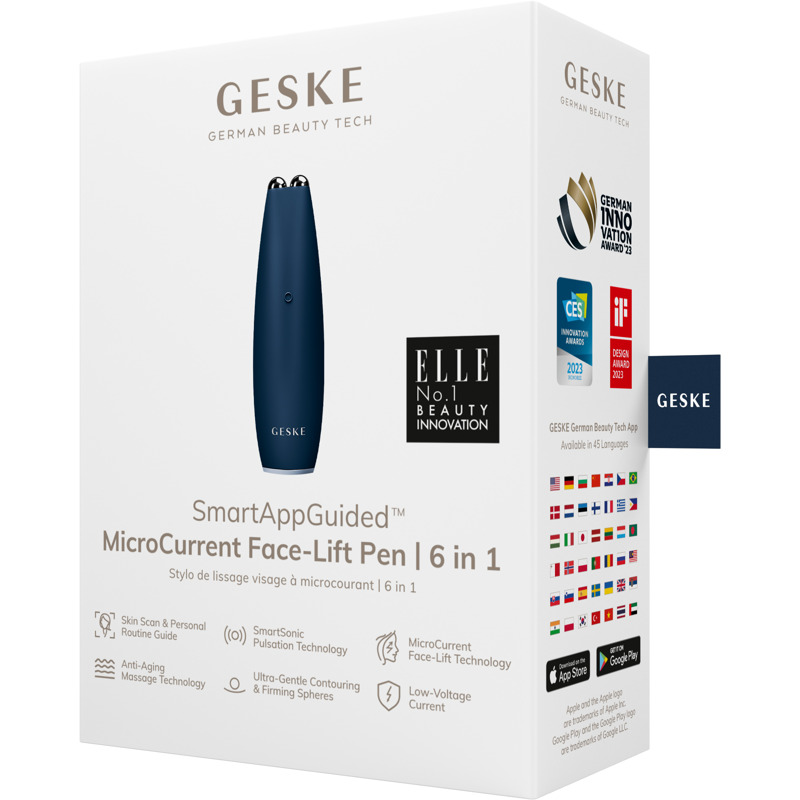 Микротоковая ручка для подтяжки лица GESKE MicroCurrent Face-Lift Pen 6в1 midnight