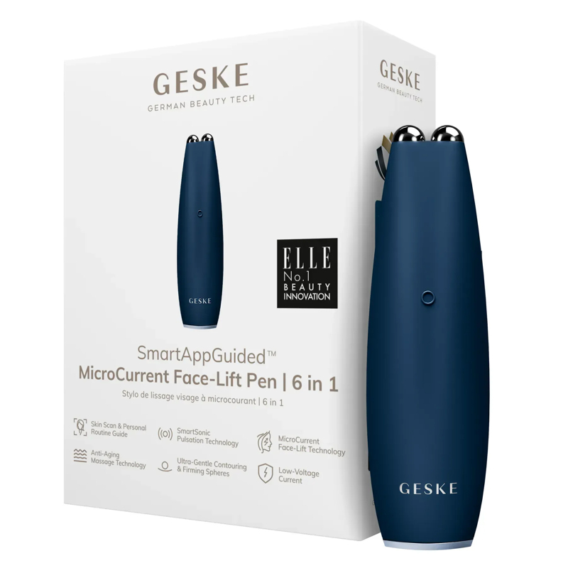Микротоковая ручка для подтяжки лица GESKE MicroCurrent Face-Lift Pen 6в1 midnight