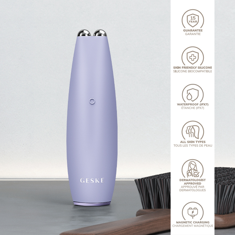 Микротоковая ручка для подтяжки лица GESKE MicroCurrent Face-Lift Pen 6в1 purple