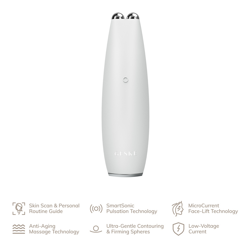 Микротоковая ручка для подтяжки лица GESKE MicroCurrent Face-Lift Pen 6в1 white