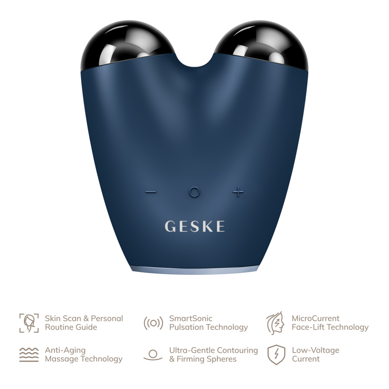 Микротоковый подтягиватель лица GESKE MicroCurrent Face-Lifter 6в1 midnight