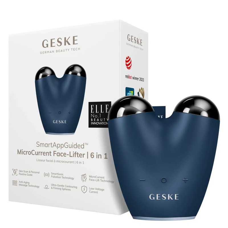 Микротоковый подтягиватель лица GESKE MicroCurrent Face-Lifter 6в1 midnight