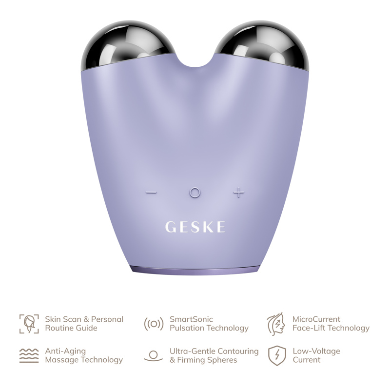 Микротоковый подтягиватель лица GESKE MicroCurrent Face-Lifter 6в1 purple