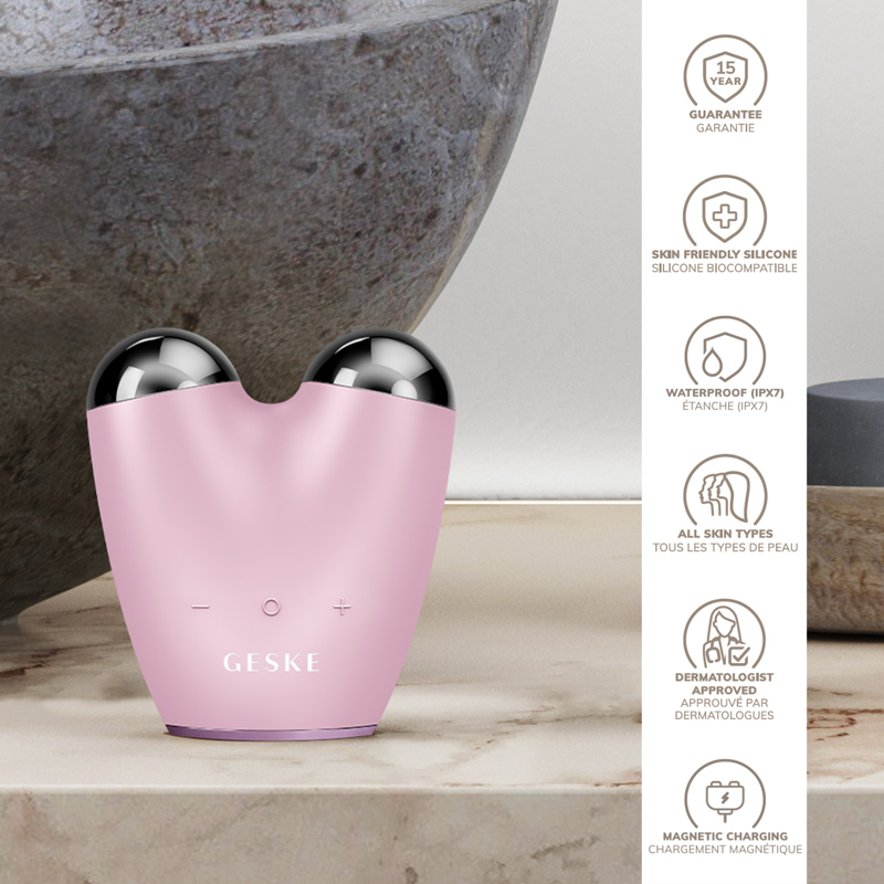 Микротоковый подтягиватель лица GESKE MicroCurrent Face-Lifter 6в1 pink