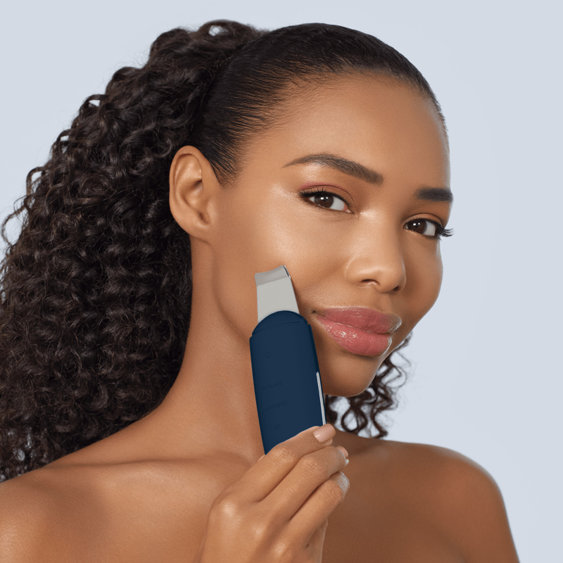 Микротоковый скрабер для кожи и устранения черных точек GESKE MicroCurrent Skin Scrubber&Blackhead Remover 9в1 midnight