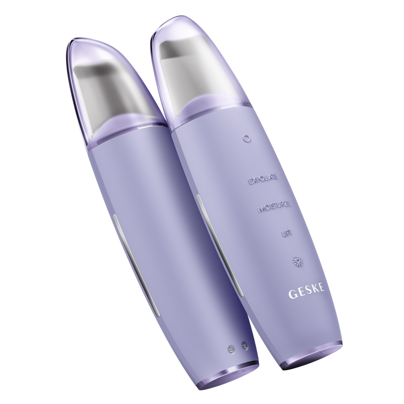 Микротоковый скрабер для кожи и устранения черных точек GESKE MicroCurrent Skin Scrubber&Blackhead Remover 9в1 purple