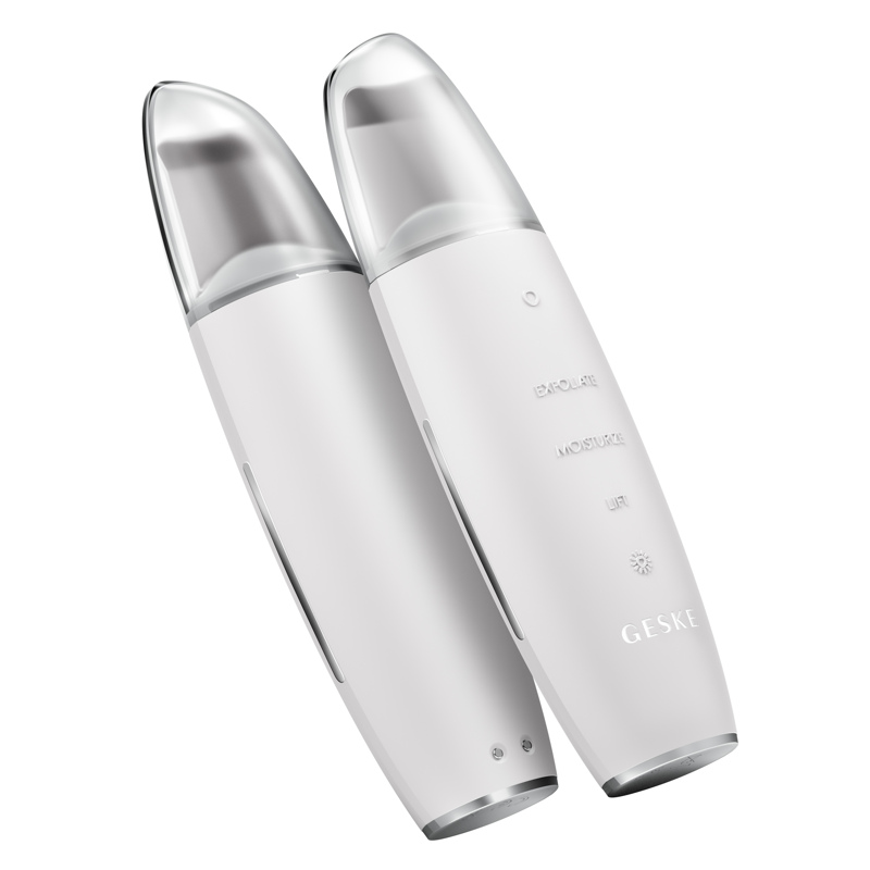 Микротоковый скрабер для кожи и устранения черных точек GESKE MicroCurrent Skin Scrubber&Blackhead Remover 9в1 white