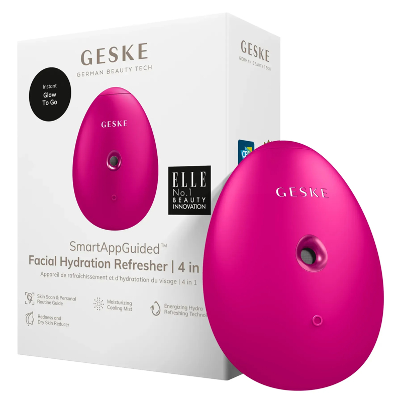 Электронный освежитель для увлажнения лица GESKE Facial Hydration Refresher 4в1 magenta