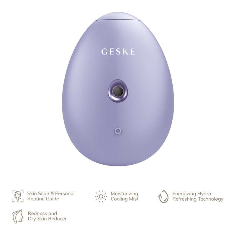 Электронный освежитель для увлажнения лица GESKE Facial Hydration Refresher 4в1 purple