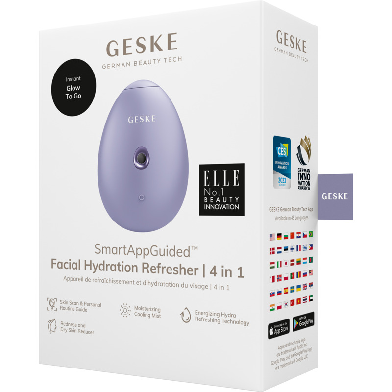 Электронный освежитель для увлажнения лица GESKE Facial Hydration Refresher 4в1 purple