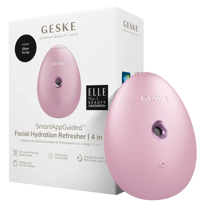 Электронный освежитель для увлажнения лица GESKE Facial Hydration Refresher 4в1 pink