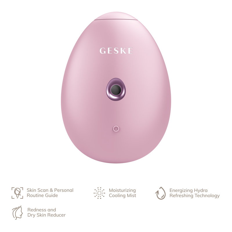 Электронный освежитель для увлажнения лица GESKE Facial Hydration Refresher 4в1 pink