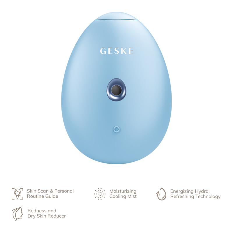 Электронный освежитель для увлажнения лица GESKE Facial Hydration Refresher 4в1 aquamarine