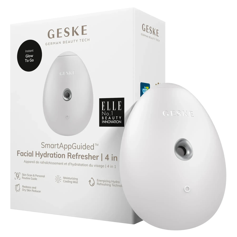 Электронный освежитель для увлажнения лица GESKE Facial Hydration Refresher 4в1 white