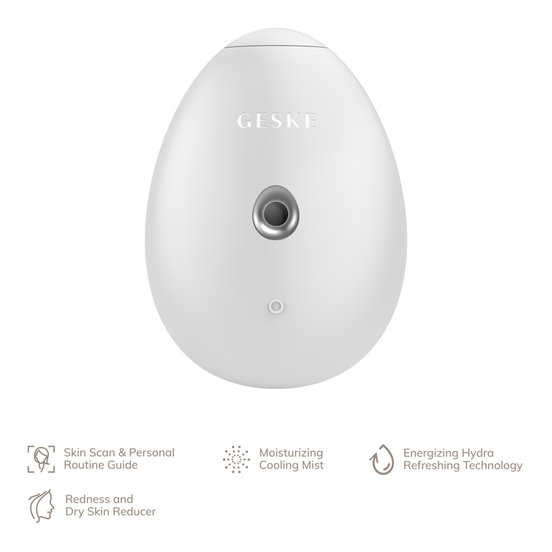 Электронный освежитель для увлажнения лица GESKE Facial Hydration Refresher 4в1 white