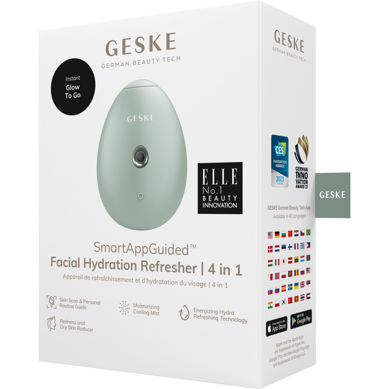 Электронный освежитель для увлажнения лица GESKE Facial Hydration Refresher 4в1 green