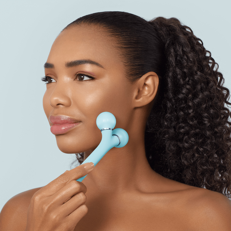 Электронный ультразвуковой ролик для лица GESKE Sonic Facial Roller 4в1 turquoise