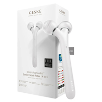 Електронний ультразвуковий ролик для обличчя GESKE Sonic Facial Roller 4в1 white