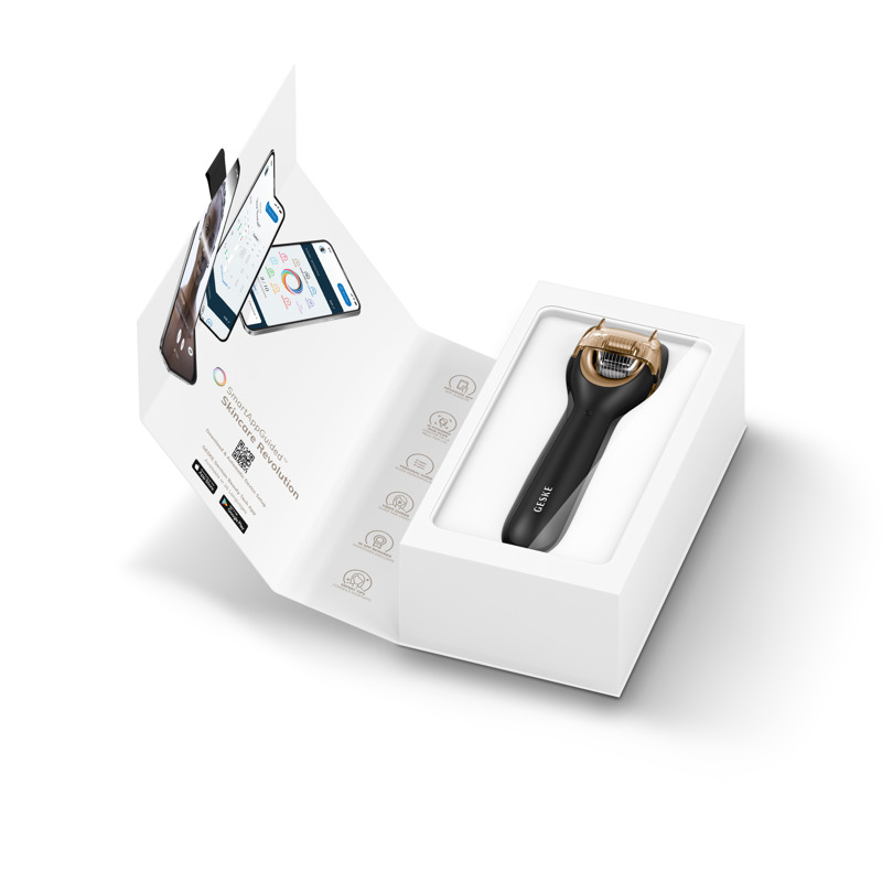 Электронный роллер для лица с микроиглами GESKE MicroNeedle Face Roller 9в1 gray