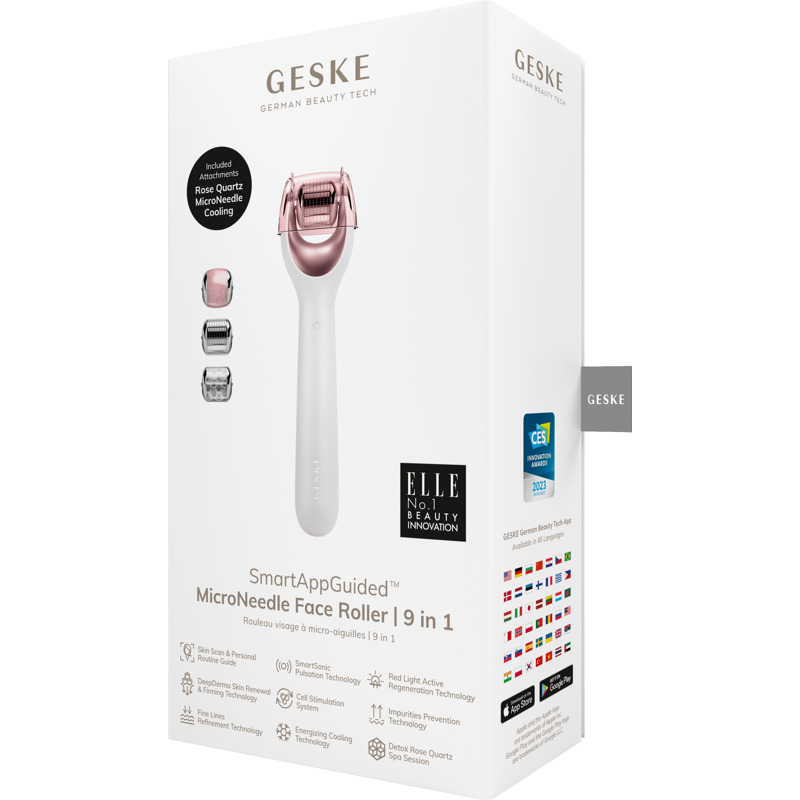 Электронный роллер для лица с микроиглами GESKE MicroNeedle Face Roller 9в1 starlight