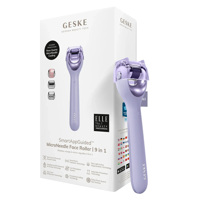 Электронный роллер для лица с микроиглами GESKE MicroNeedle Face Roller 9в1 purple Электронный роллер для лица с микроиглами GESKE MicroNeedle Face Roller 9в1 purple