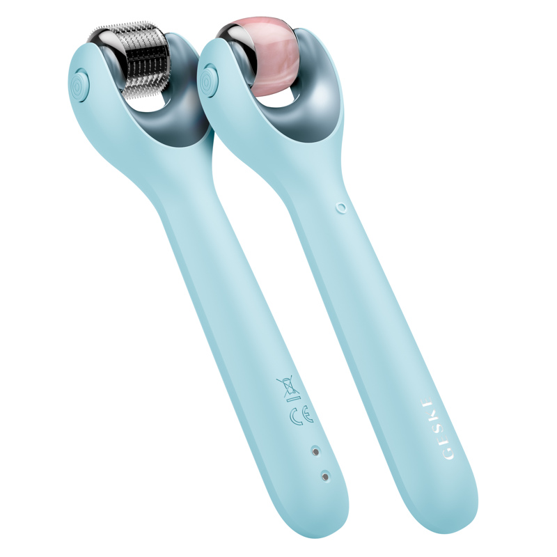 Электронный роллер для лица с микроиглами GESKE MicroNeedle Face Roller 9в1 turquoise