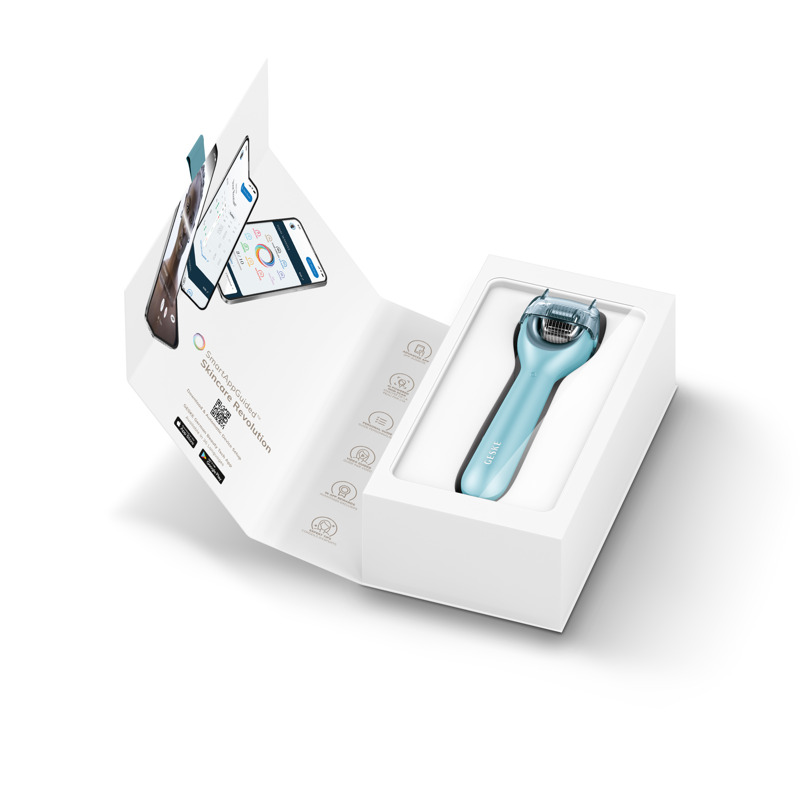 Электронный роллер для лица с микроиглами GESKE MicroNeedle Face Roller 9в1 turquoise